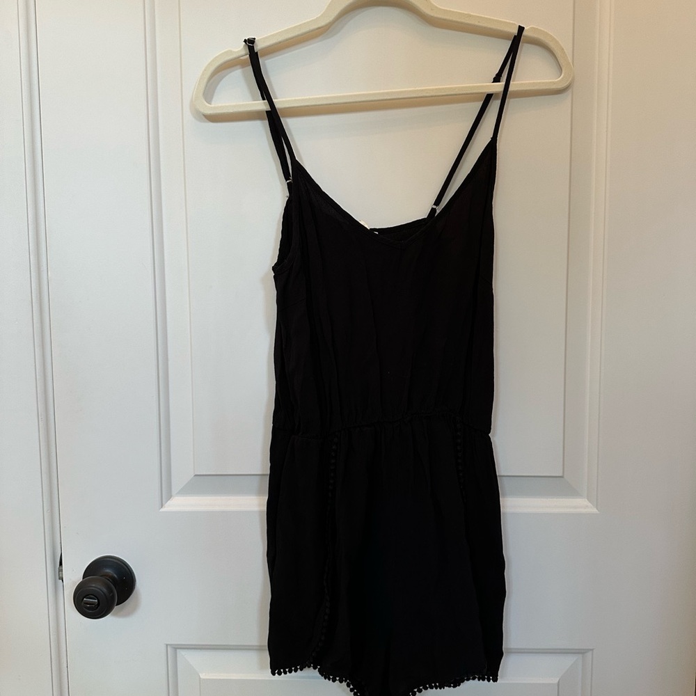 Black Spaghetti Strap Romper